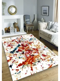 Kurzflor-Teppich in Bunt