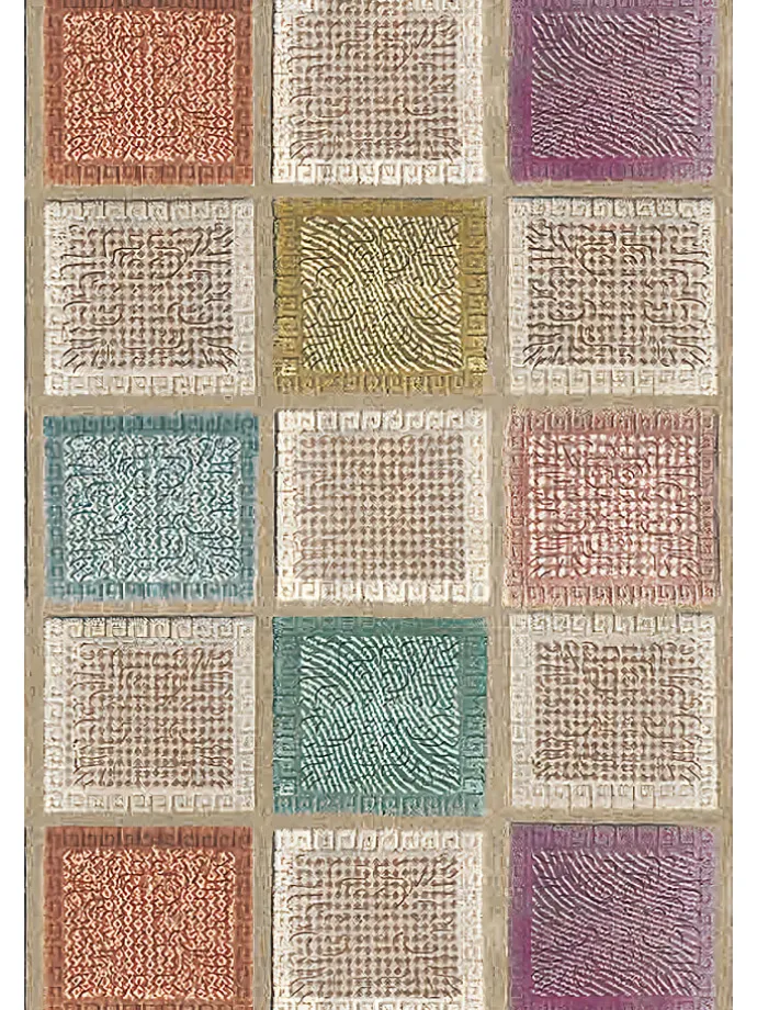 Kurzflor-Teppich in Bunt