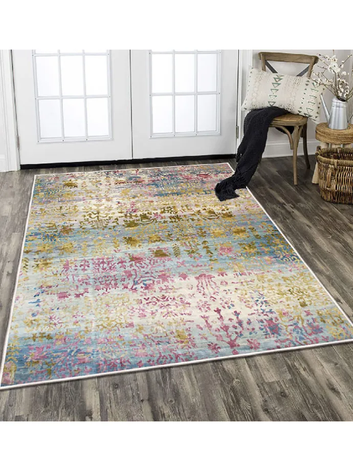 Kurzflor-Teppich in Bunt