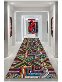 Kurzflor-Teppich in Bunt