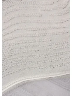 Kurzflor-Teppich in Creme