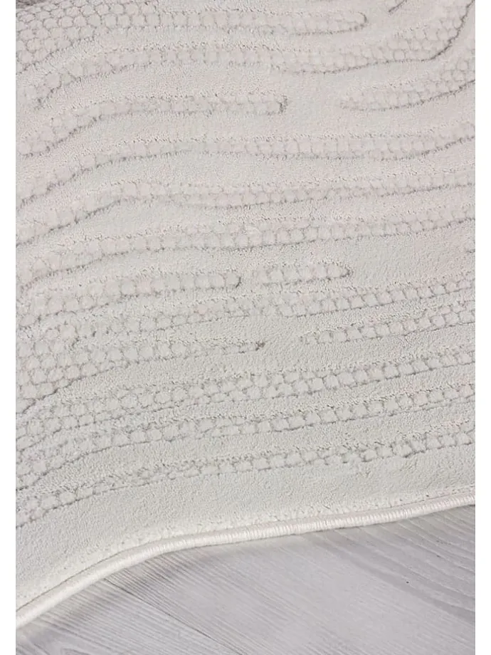 Kurzflor-Teppich in Creme