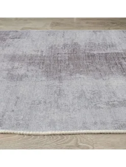 Kurzflor-Teppich in Grau