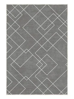 Kurzflor-Teppich in Grau