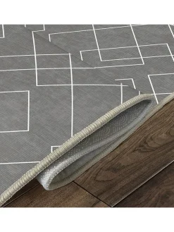 Kurzflor-Teppich in Grau