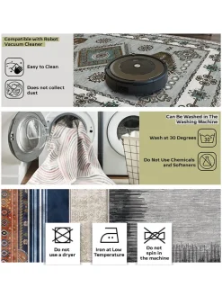 Kurzflor-Teppich in Grau