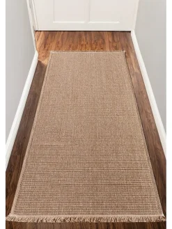 Kurzflor-Teppich in Hellbraun