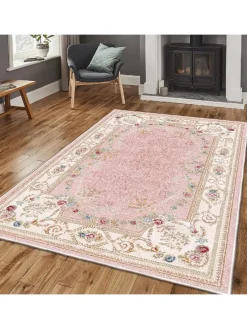 Kurzflor-Teppich in Rosa