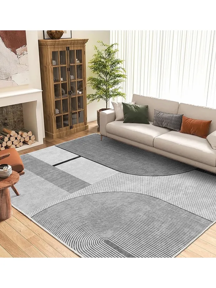 Kurzflor-Teppich ''Infkece14'' in Grau