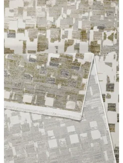 Kurzflorteppich Jala in sand beige, grau