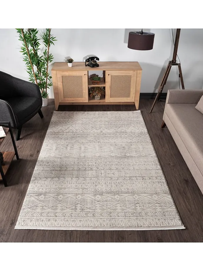 Kurzflor-Teppich "Leo" in Beige