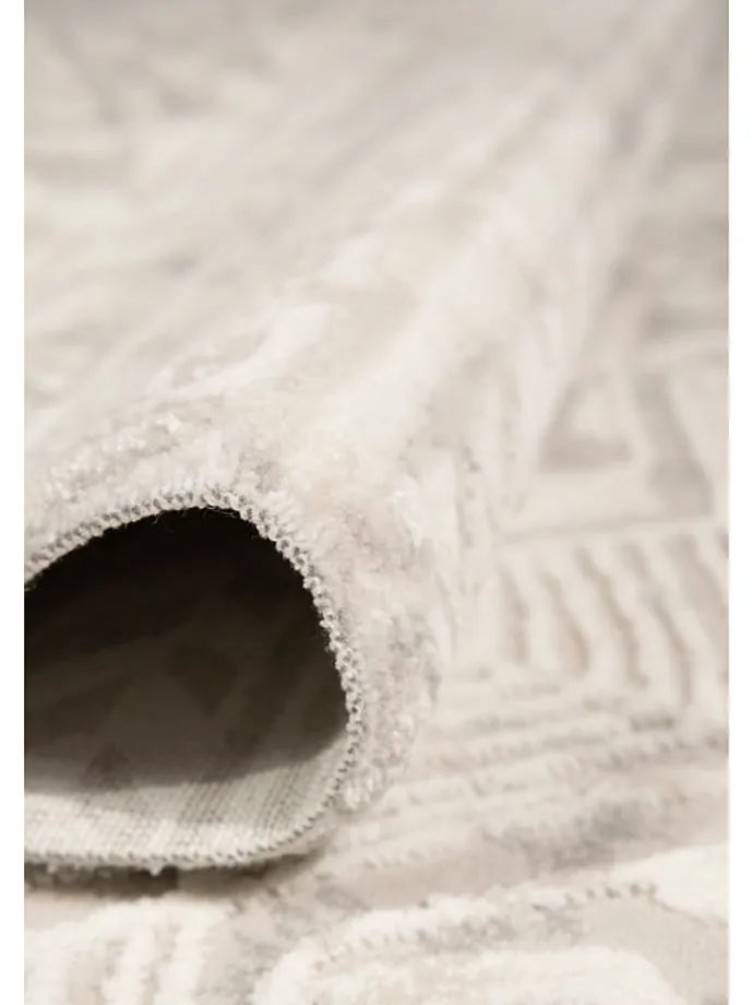 Kurzflor-Teppich "Leo" in Beige