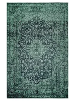 Kurzflorteppich 2nd Avenue in dunkelgrau,grün