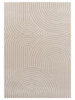 Kurzflor-Teppich "New York" in Creme