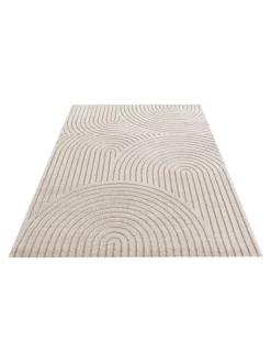 Kurzflor-Teppich "New York" in Creme