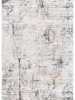 Kurzflor-Teppich ''Shivan'' in Creme/ Grau