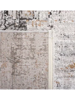 Kurzflor-Teppich ''Shivan'' in Creme/ Grau