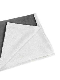Kuscheldecke " Sherpa-Plüsch " in charcoal