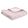 Kuscheldecke in Weiß/ Rosa - (L)95 x (B)75 cm