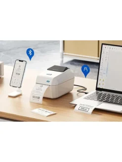 K3W Tragbarer Etikettendrucker Bluetooth Creme