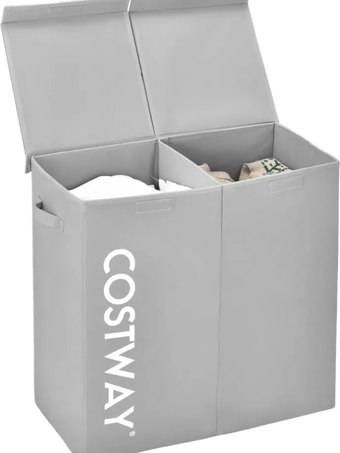 105L Wäschekorb in Grau