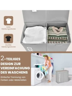 105L Wäschekorb in Grau