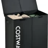 105L Wäschekorb in Schwarz