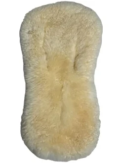 Lammfellauflage "Milky sand" in Natur - (L)77 x (B)35 cm