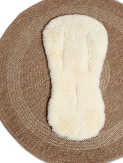 Lammfellauflage "Milky sand" in Natur - (L)77 x (B)35 cm