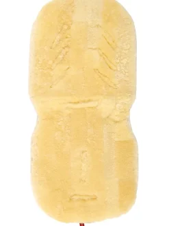 Lammfellauflage "Patchwork" in Natur - (L)80 x (B)35 cm