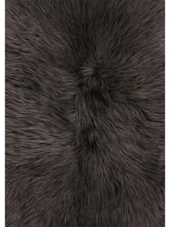 Lammfell-Sitzauflage in Grau