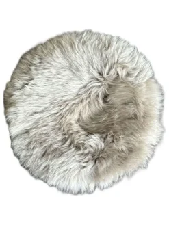 Lammfell-Sitzauflage in Taupe