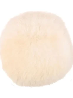 Lammfell-Sitzauflage in Weiß