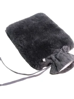 Lammfell-Wärmflasche in Anthrazit - 2 l