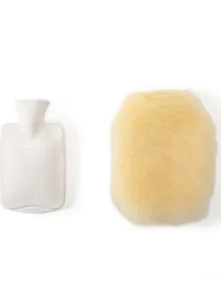 Lammfell-Wärmflasche in Natur - (L)28 x (B)20 cm