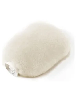 Lammfell-Wärmflasche in Weiß