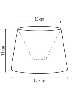 Lampenschirm Ø 19.5 x (H)14 cm in Ecru