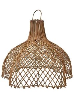 Lampenschirm "Aria" in Hellbraun - (H)50 x Ø 60 cm