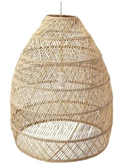 Lampenschirm "Paulo" in Natur - (H)45 x Ø 40 cm