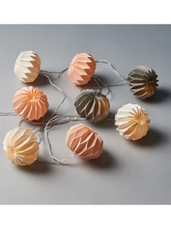 Lampions-Lichterkette HANAMI LED 6er-Set in Grau