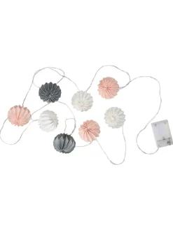 Lampions-Lichterkette HANAMI LED 6er-Set in Grau