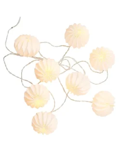 Lampions-Lichterkette HANAMI LED 6er-Set in Weiß