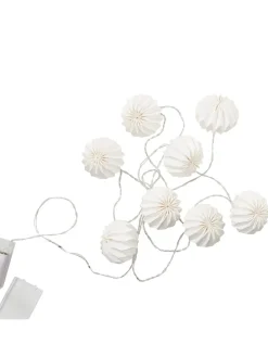 Lampions-Lichterkette HANAMI LED 6er-Set in Weiß
