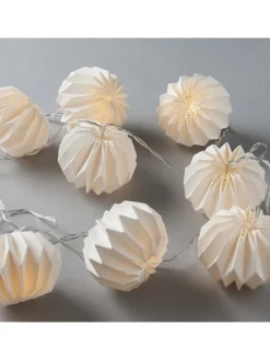 Lampions-Lichterkette HANAMI LED 6er-Set in Weiß