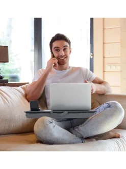 Laptopkissen in Grau