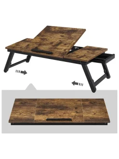 Laptoptisch in Braun/ Schwarz - (B)71 x (H)23 x (T)35 cm