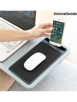 Laptop-Tisch in Grau - (B)57,5 x (H)5,8 x (T)30,5 cm