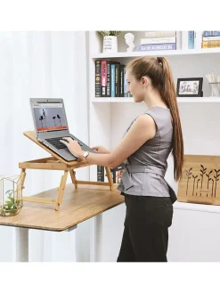 Laptoptisch in Hellbraun - (B)55 x (H)29 x (T)35 cm