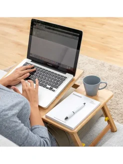 Laptoptisch in Hellbraun - (B)53,5 x (H)21 x (T)34 cm