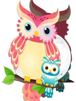 Laternen-Bastelset "Easy Line - Eule" in Bunt